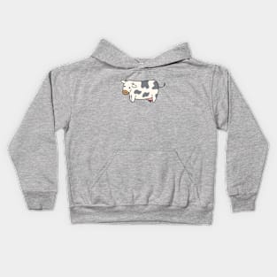 Cute Cow Doodle Drawing Kids Hoodie